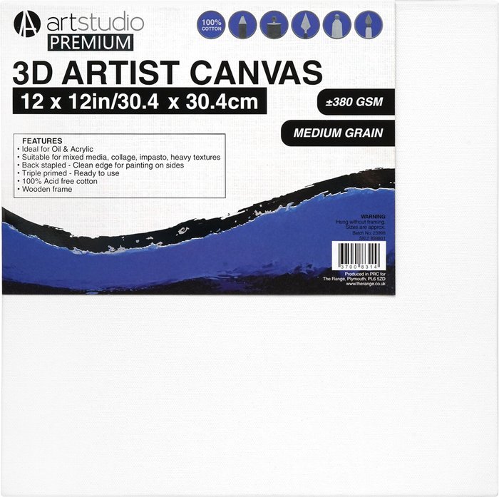 The Range | Art Studio Art Studio 3D Artist Canvas - 30.4 x 30.4cm Art Studio Art Studio 3D Artist Canvas - 30.4 x 30.4cm