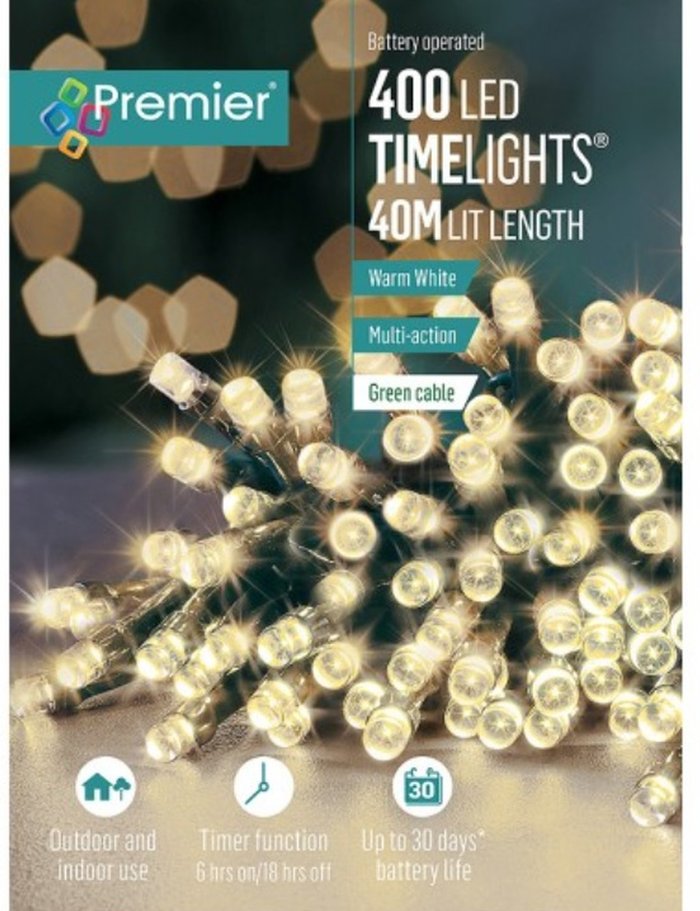 The Range | Premier 400 LED Timer Lights Warm White - Warm White Premier 400 LED Timer Lights Warm White - Warm White