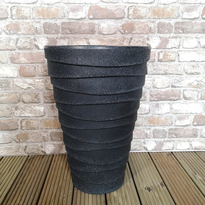 The Range | Samuel Alexander Medium Grey Charcoal Effect Garden Trojan Plant Pot 56cm Tall 38cm Wide - Grey Samuel Alexander Medium Grey Charcoal Effect Garden Trojan Plant Pot 56cm Tall 38cm Wide - Grey