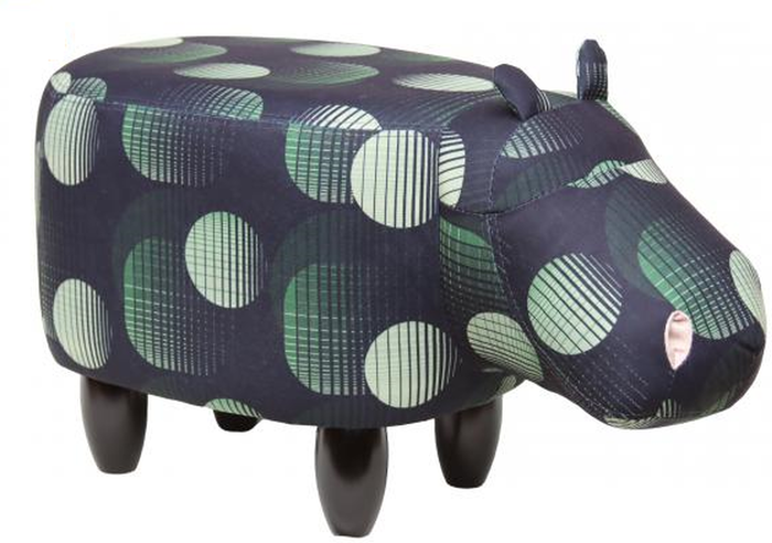 The Range | Gardeco Hippo Design Footstool - Black & Green Gardeco Hippo Design Footstool - Black & Green
