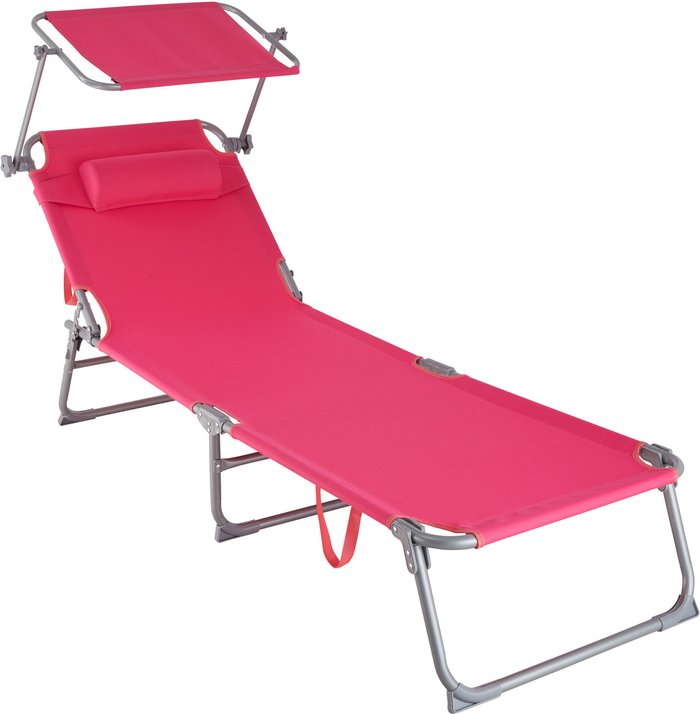 The Range | TECTAKE Tectake Sun Lounger Chloe Pink TECTAKE Tectake Sun Lounger Chloe Pink