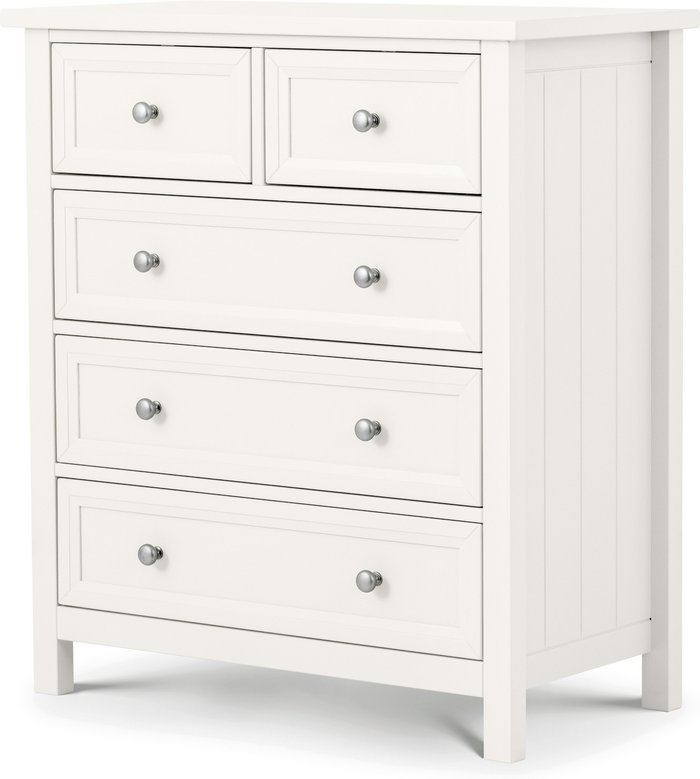 The Range | Julian Bowen Maine 3 Plus 2 Drawer Chest - White Julian Bowen Maine 3 Plus 2 Drawer Chest - White