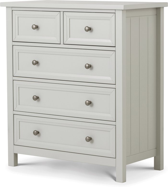 The Range | Julian Bowen Maine 3 Plus 2 Drawer Chest - Dove Grey Julian Bowen Maine 3 Plus 2 Drawer Chest - Dove Grey
