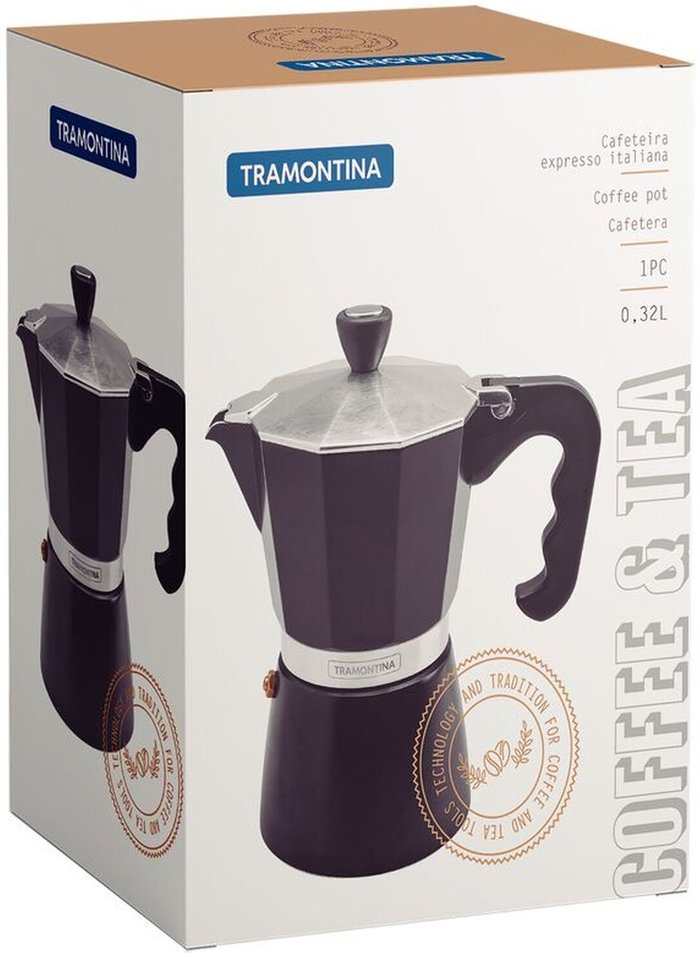 The Range | Tramontina Tramontina Italian Espresso Pot - Black Tramontina Tramontina Italian Espresso Pot - Black