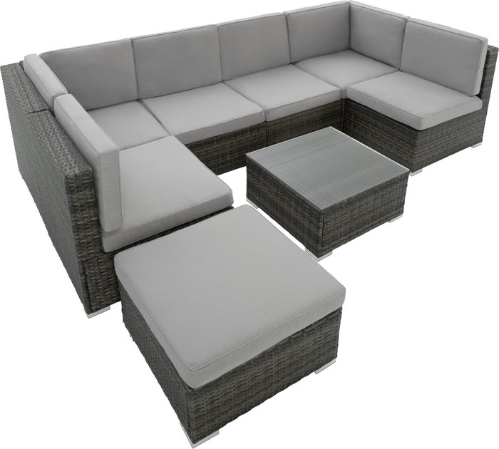 The Range | TECTAKE Tectake Rattan Garden Furniture Lounge Venice - Dark Grey TECTAKE Tectake Rattan Garden Furniture Lounge Venice - Dark Grey