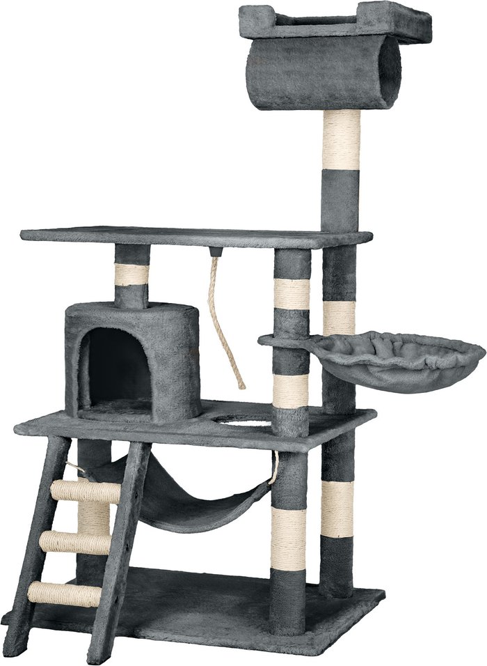 The Range | TECTAKE Tectake Cat Tree Scratching Post Stokeley - Grey TECTAKE Tectake Cat Tree Scratching Post Stokeley - Grey