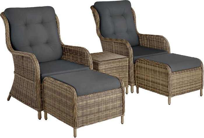 The Range | TECTAKE Benissa Rattan Garden Set - Nature TECTAKE Benissa Rattan Garden Set - Nature