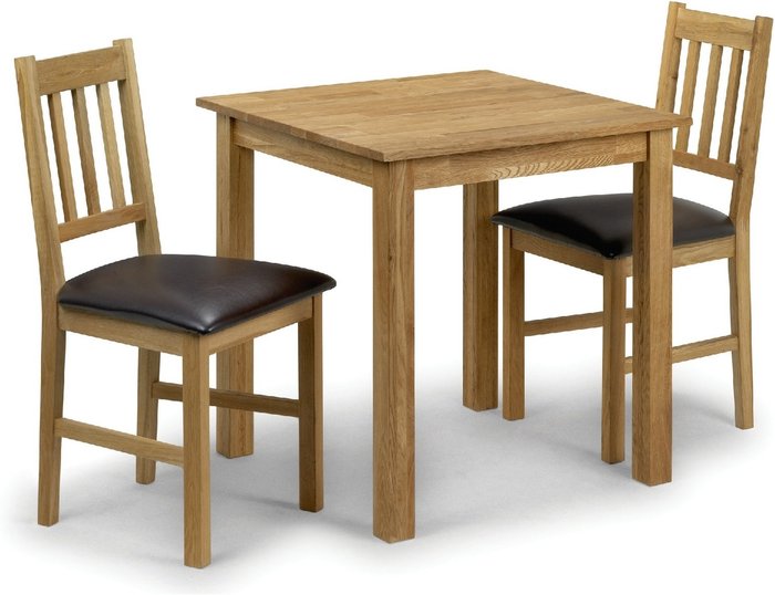 The Range | Julian Bowen Coxmoor Oak Square Table and Chairs Set - Brown Julian Bowen Coxmoor Oak Square Table and Chairs Set - Brown