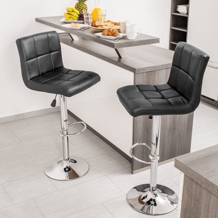 The Range | TECTAKE TecTake 2 Tony Bar Stools - Black TECTAKE TecTake 2 Tony Bar Stools - Black