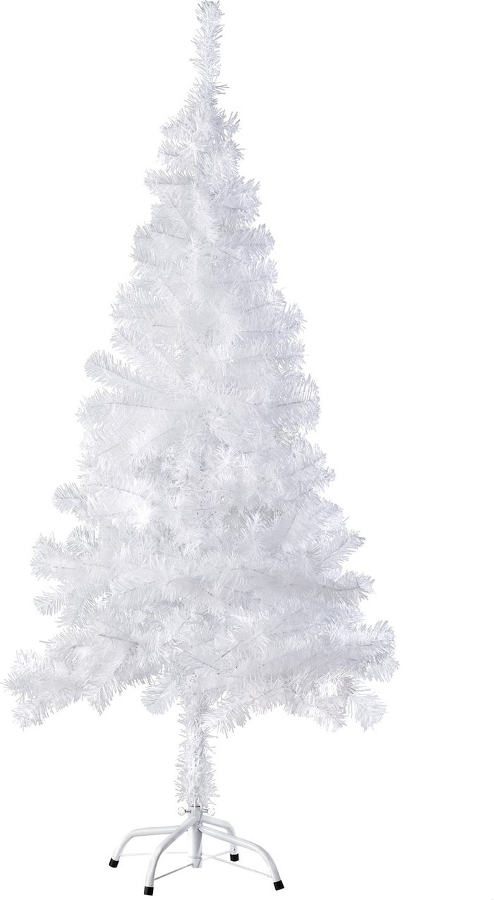 The Range | TECTAKE Lifelike Christmas Tree With Metal Stand - White TECTAKE Lifelike Christmas Tree With Metal Stand - White