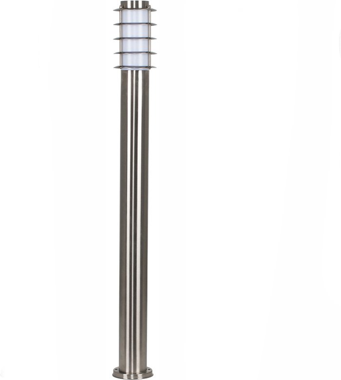 The Range | ValueLights Wharf Bollard Pair of Silver Outdoor Bollard Light 1M - Silver ValueLights Wharf Bollard Pair of Silver Outdoor Bollard Light 1M - Silver
