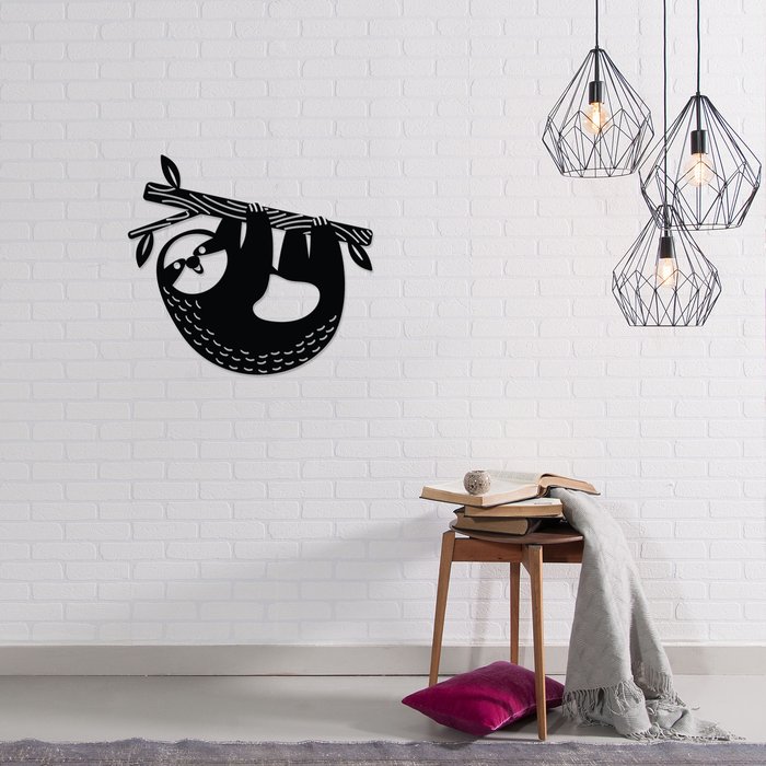 The Range | Decortie Slothy Wall Art Metal Decorative Object - Black - Black Decortie Slothy Wall Art Metal Decorative Object - Black - Black