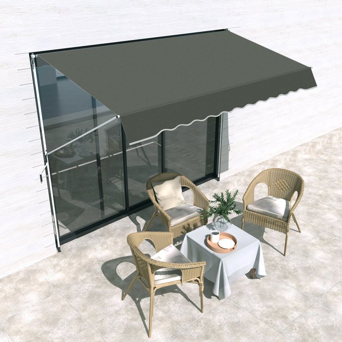 The Range | Outsunny Adjustable Floor-To-Ceiling Canopy - Grey Outsunny Adjustable Floor-To-Ceiling Canopy - Grey