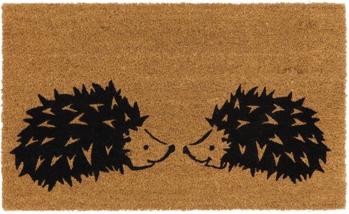 The Range | JVL JVL Hedgehog Print, Latex Backed Coir Mat, 45x75cm - Multi JVL JVL Hedgehog Print, Latex Backed Coir Mat, 45x75cm - Multi