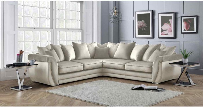 The Range | Simply Eleganza Luca Scatterback Large Corner Sofa - White Simply Eleganza Luca Scatterback Large Corner Sofa - White