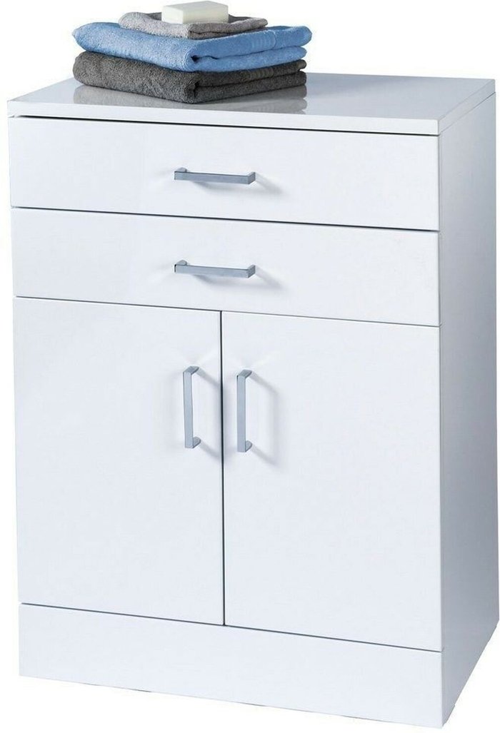 The Range | Showerdrape Trento Freestanding White Gloss Bathroom Cabinet - White Showerdrape Trento Freestanding White Gloss Bathroom Cabinet - White