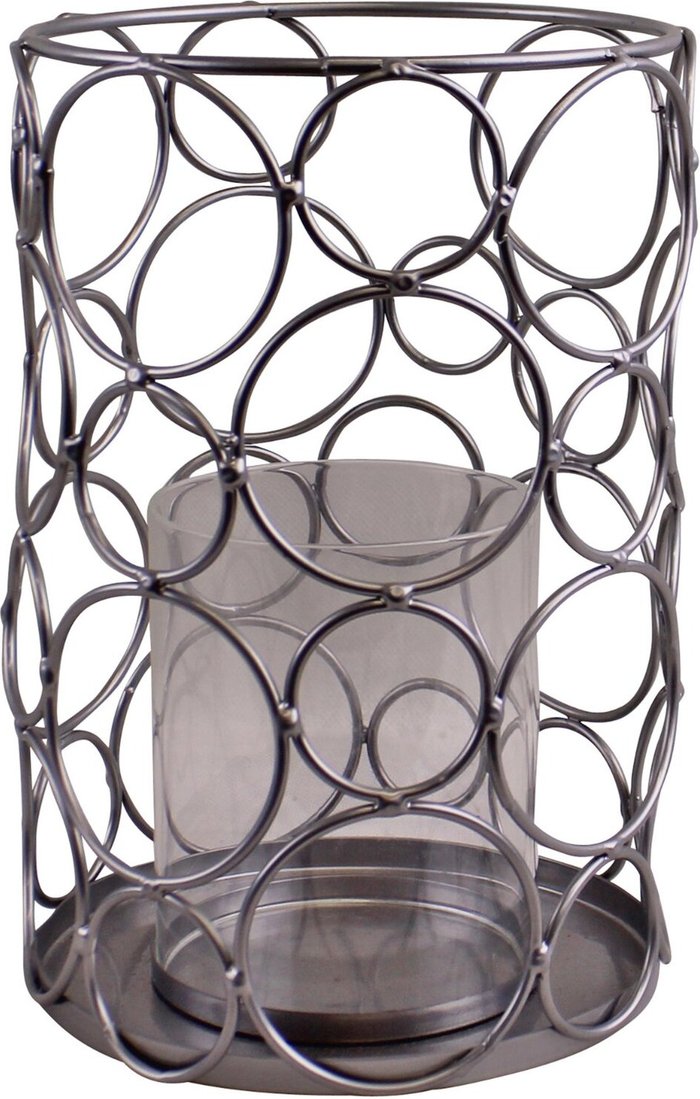 The Range | Inspire Home Dcor Large Silver Metal Abstract Design Candle Holder - Silver Inspire Home Dcor Large Silver Metal Abstract Design Candle Holder - Silver