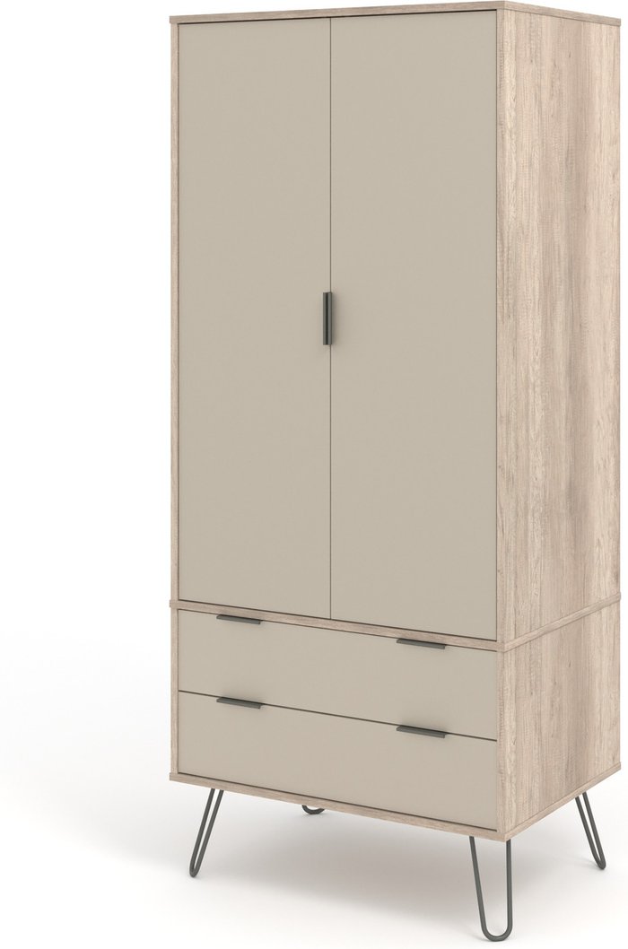 The Range | Core Products Ltd Augusta Driftwood 2 Door & 2 Drawer Wardrobe - Driftwood and Calico Core Products Ltd Augusta Driftwood 2 Door & 2 Drawer Wardrobe - Driftwood and Calico
