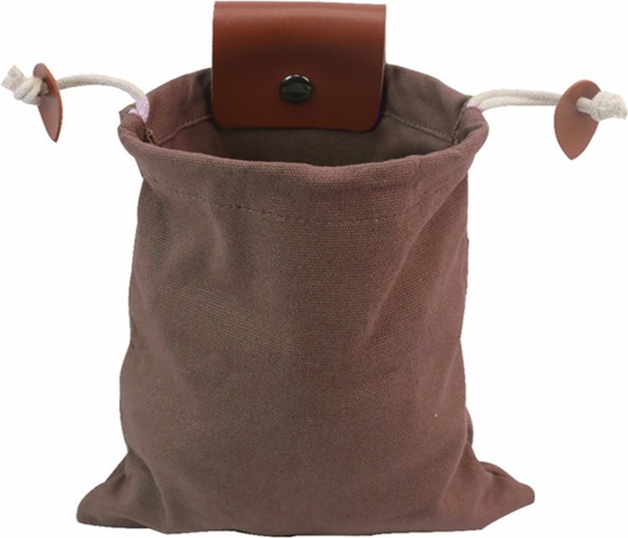 The Range | Canvas Bushcraft Foraging Fruit Pouch for Camping - Brown Canvas Bushcraft Foraging Fruit Pouch for Camping - Brown