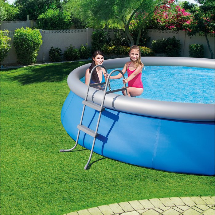 The Range | Samuel Alexander Bestway 33 Pool Ladder Metal Paddling Swimming Heavy Duty Plastic Steps - Yellow Samuel Alexander Bestway 33 Pool Ladder Metal Paddling Swimming Heavy Duty Plastic Steps - Yellow