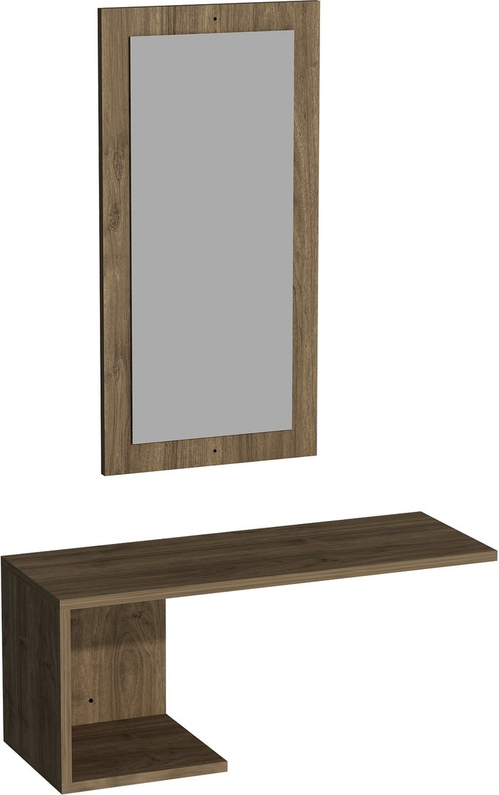 The Range | Destina Home Ramus Dresuar with Shelving and Mirror - Walnut Destina Home Ramus Dresuar with Shelving and Mirror - Walnut