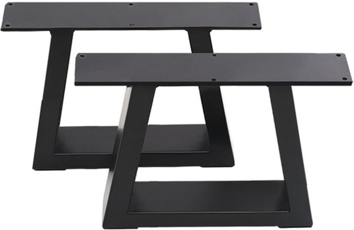 The Range | Livingandhome Industrial Iron Table Legs(Set of 2) - Black / 9.5kg Livingandhome Industrial Iron Table Legs(Set of 2) - Black / 9.5kg