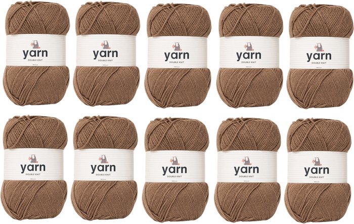 The Range | Korbond Korbond Yarn 10 x 100g Pack - Brown - Brown Korbond Korbond Yarn 10 x 100g Pack - Brown - Brown