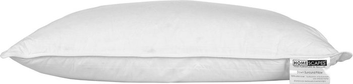 The Range | Homescapes Pure White Duck Down Surround Pillow - White Homescapes Pure White Duck Down Surround Pillow - White
