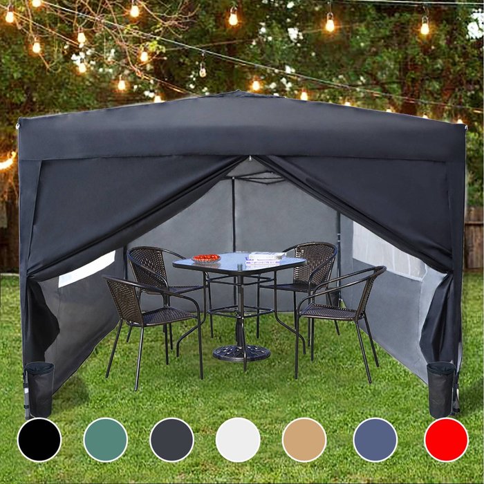The Range | Birchtree Birchtree 3X3M Pop Up Waterproof Gazebo - Black Birchtree Birchtree 3X3M Pop Up Waterproof Gazebo - Black