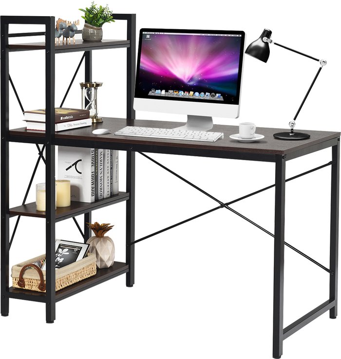 The Range | COSTWAY Costway Computer Desk Study Writing Table-Dark Brown - Dark Brown COSTWAY Costway Computer Desk Study Writing Table-Dark Brown - Dark Brown