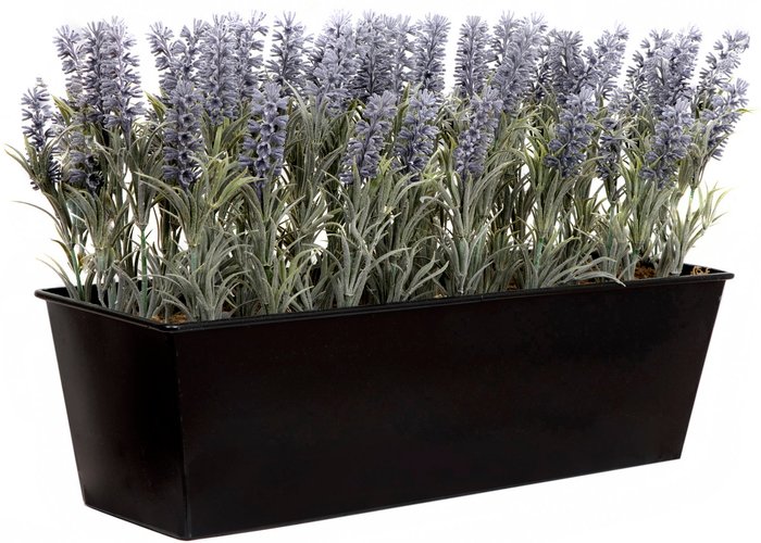 The Range | Greenbrokers Greenbrokers Artificial Lavender Tin Black Planter Window Box 45Cm/18In Greenbrokers Greenbrokers Artificial Lavender Tin Black Planter Window Box 45Cm/18In