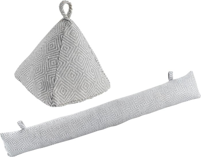 The Range | Nicola Spring Chevron Door Stop Draught Excluder Set - Grey Nicola Spring Chevron Door Stop Draught Excluder Set - Grey