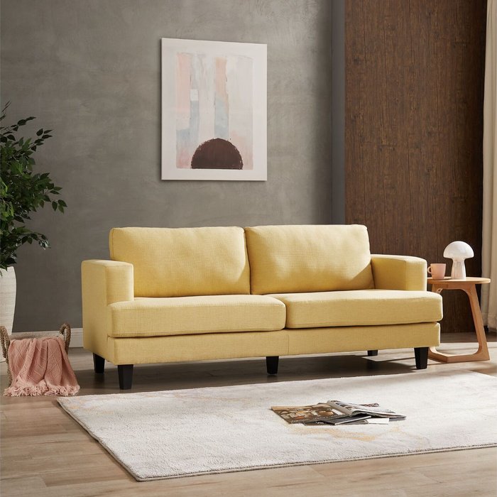 The Range | GRS Ember Sofa Range - Mustard Linen GRS Ember Sofa Range - Mustard Linen