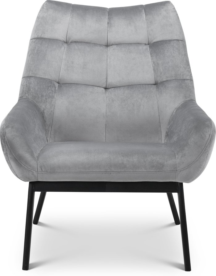The Range | Julian Bowen Lucerne Velvet Chair - Grey Julian Bowen Lucerne Velvet Chair - Grey
