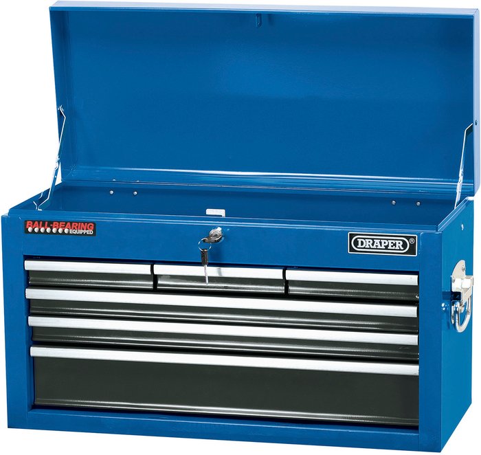 The Range | Draper Draper Six Drawer Narrow Pattern Tool Chest - Blue Draper Draper Six Drawer Narrow Pattern Tool Chest - Blue