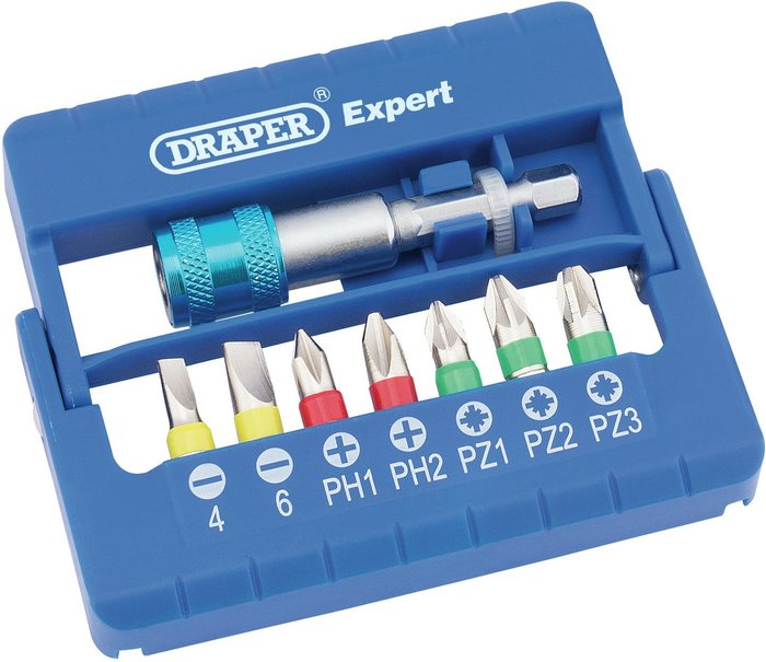 The Range | Draper Draper 8 Piece Coloured Screwdriver Bit Set Draper Draper 8 Piece Coloured Screwdriver Bit Set