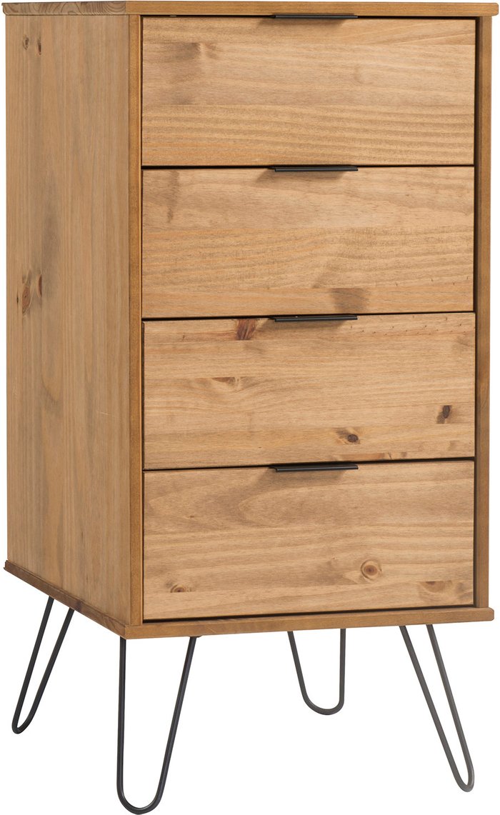 The Range | Core Products Augusta 4 Drawer Narrow Chest - Antique waxed pine Core Products Augusta 4 Drawer Narrow Chest - Antique waxed pine