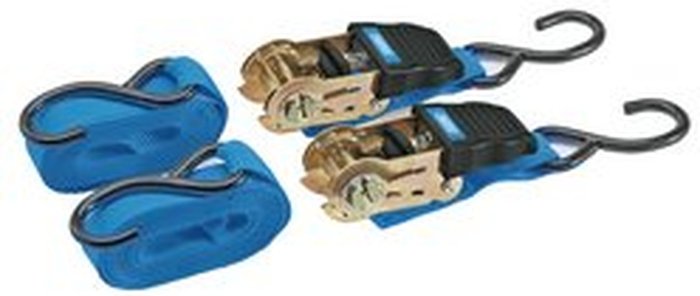 The Range | Draper Ratcheting Tie Down Strap Set - Blue / 2 Draper Ratcheting Tie Down Strap Set - Blue / 2