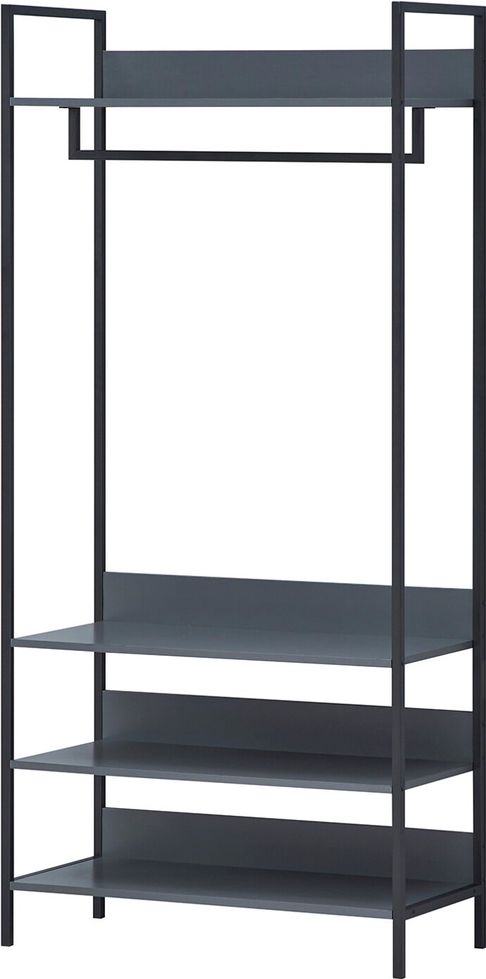 The Range | Timber Art Design UK Zahra Open Wardrobe with Four Shelves - Dark Grey / 83.8cm Timber Art Design UK Zahra Open Wardrobe with Four Shelves - Dark Grey / 83.8cm