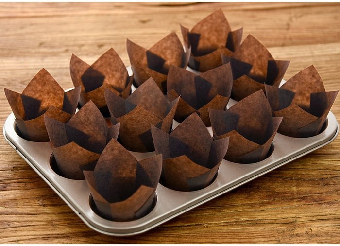 The Range | Bakery Direct Chocolate Brown Tulip Muffin Wrap - Chocolate Brown / 25 Bakery Direct Chocolate Brown Tulip Muffin Wrap - Chocolate Brown / 25