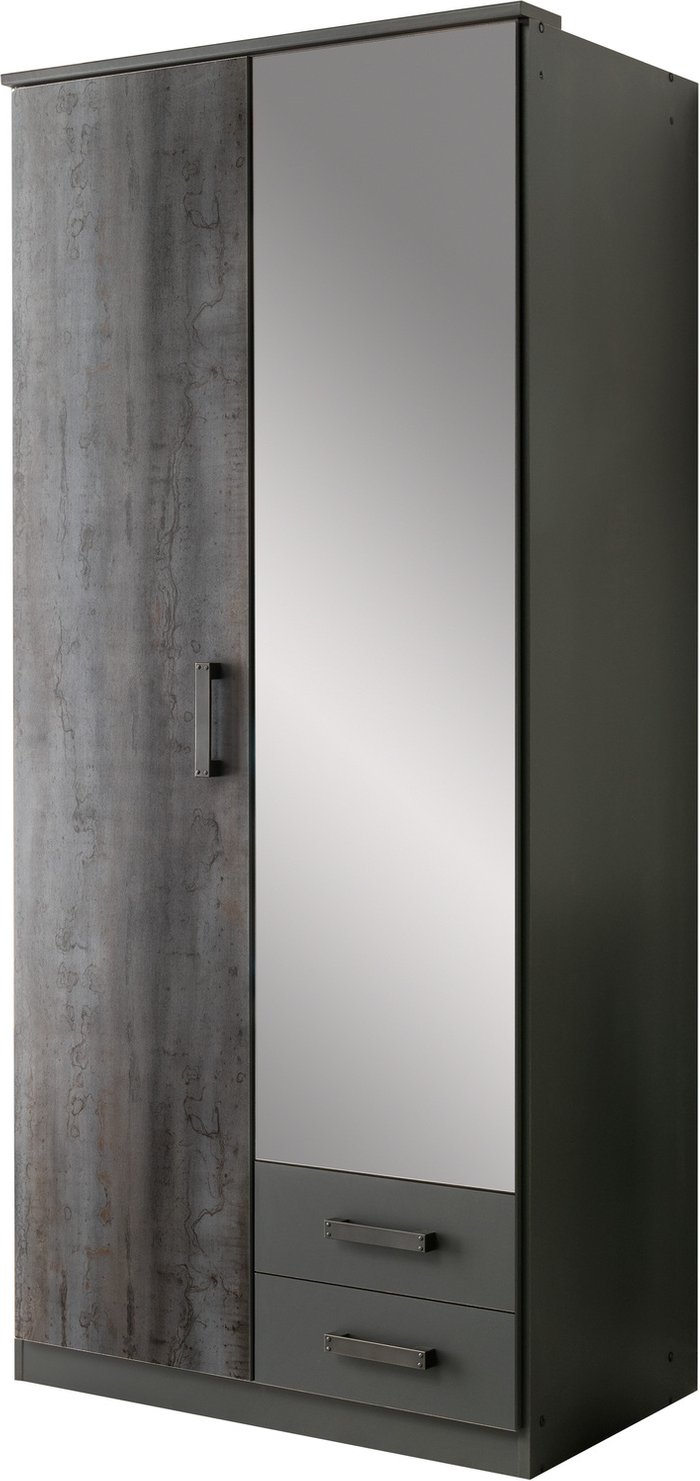 The Range | Tjs Duisberg 2 Door Wardrobe - Digi Steel Tjs Duisberg 2 Door Wardrobe - Digi Steel