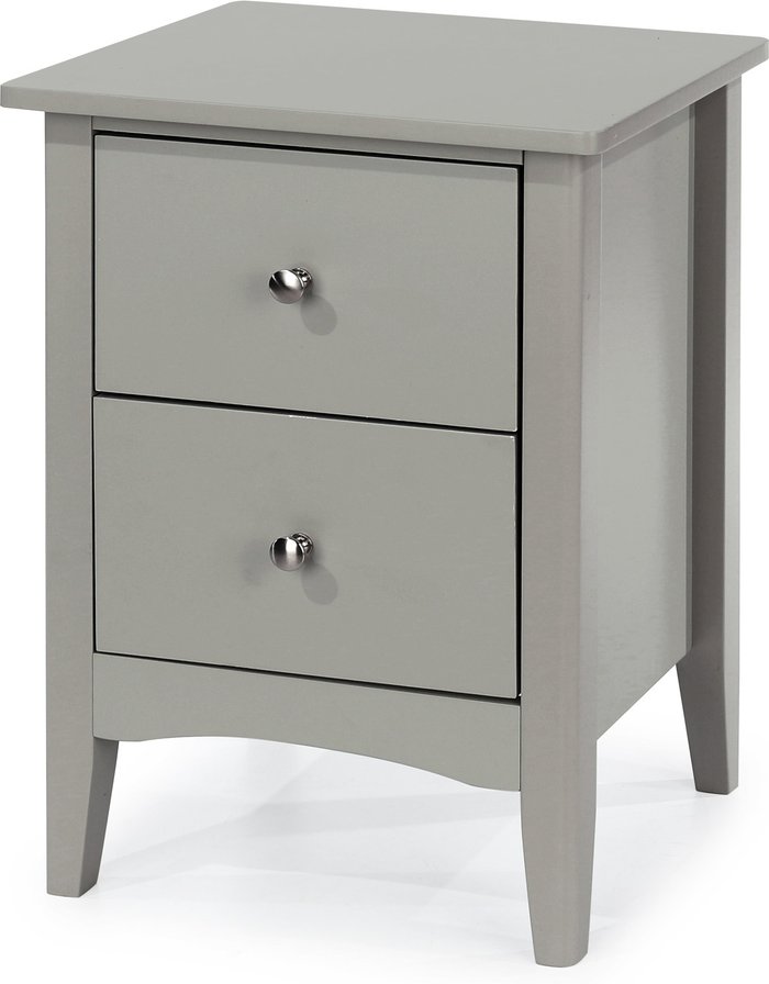 The Range | Core Products Ltd Como 2 Drawer Bedside Cabinet - Light grey Core Products Ltd Como 2 Drawer Bedside Cabinet - Light grey