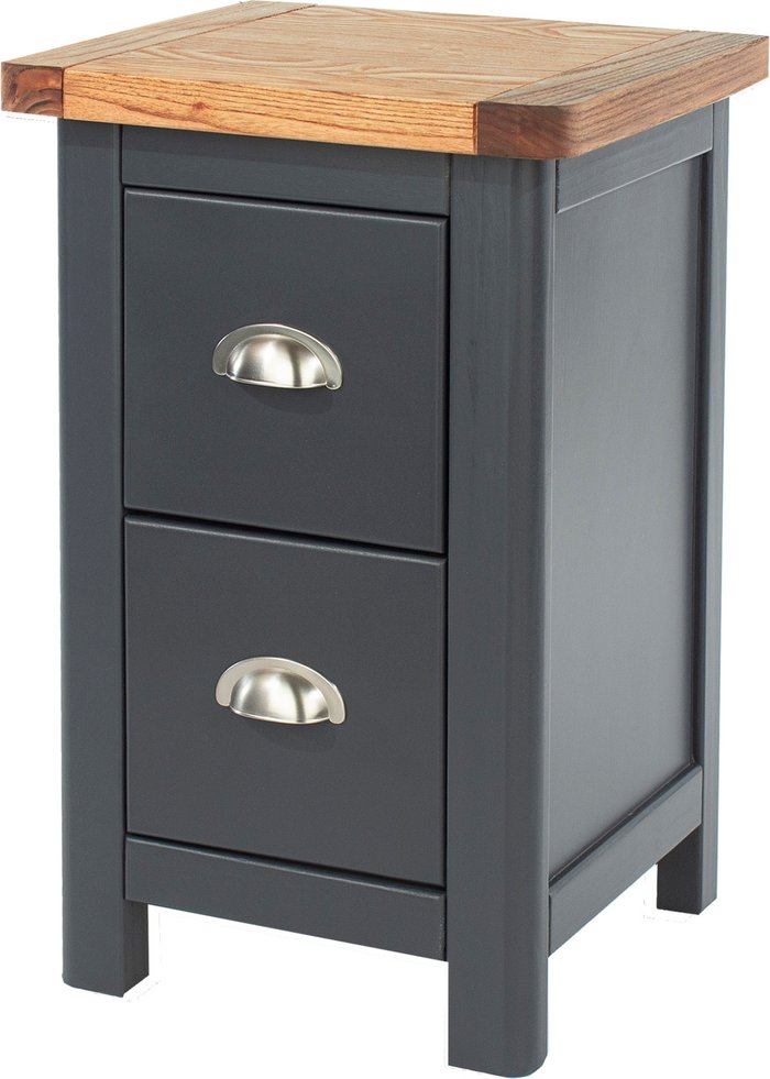 The Range | Core Products Ltd Dunkeld 2 drawer petite bedside cabinet - Midnight Blue Core Products Ltd Dunkeld 2 drawer petite bedside cabinet - Midnight Blue
