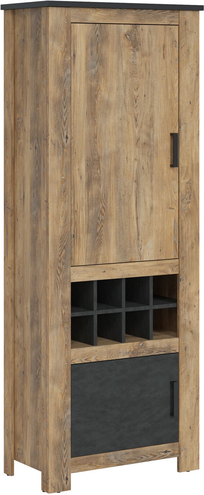 The Range | Furniture To Go Rapallo 2-Door Cabinet with Wine Rack - Non-Glazed Furniture To Go Rapallo 2-Door Cabinet with Wine Rack - Non-Glazed