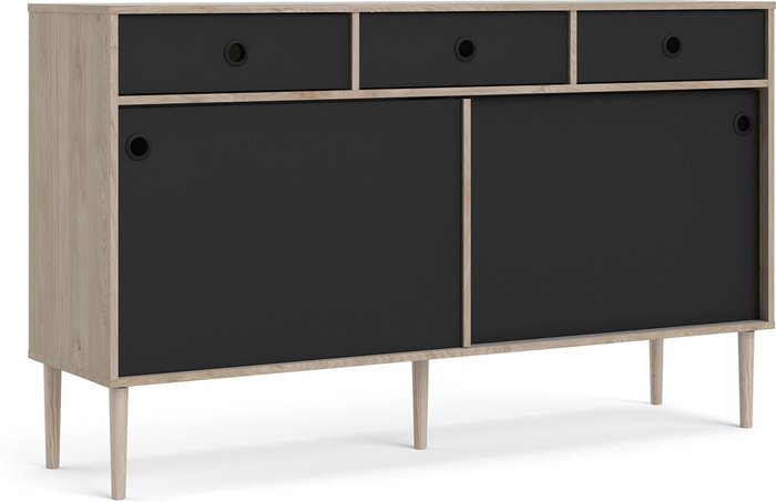 The Range | Furniture To Go Rome Sideboard - Black / 3 Furniture To Go Rome Sideboard - Black / 3