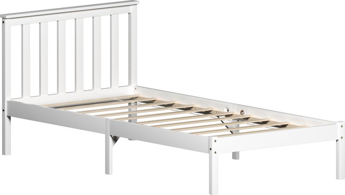 The Range | Milan Wooden Low Foot End Bed - White / Single Milan Wooden Low Foot End Bed - White / Single
