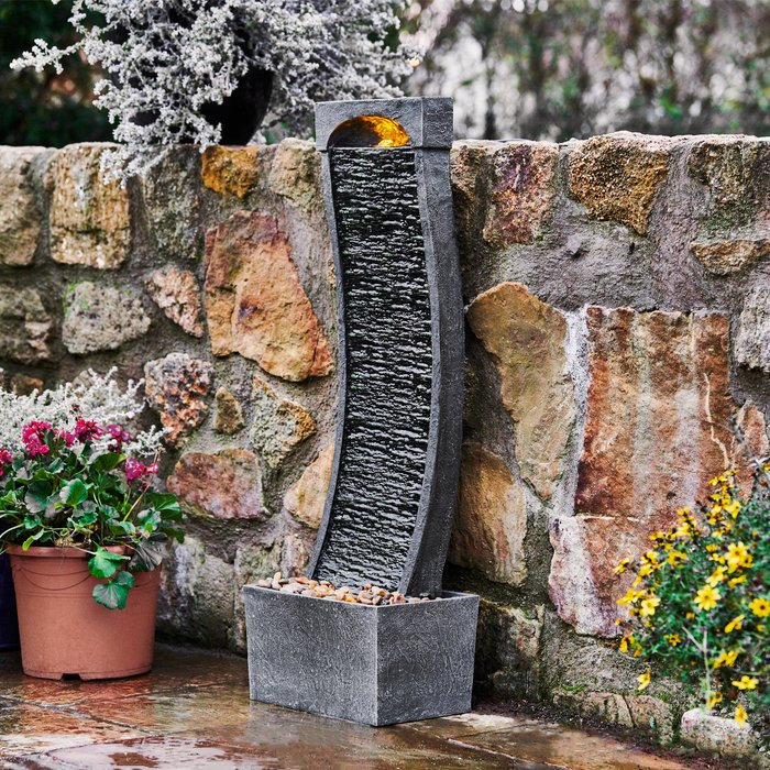 The Range | Teamson Home Teamson Home Peaktop Outdoor Garden Patio Decor Curved Water Fountain Feature RJ-19048-UK Teamson Home Teamson Home Peaktop Outdoor Garden Patio Decor Curved Water Fountain Feature RJ-19048-UK