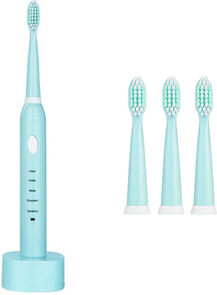 The Range | Electric Toothbrush with Charging stand and Replaceable Heads - Blue Electric Toothbrush with Charging stand and Replaceable Heads - Blue