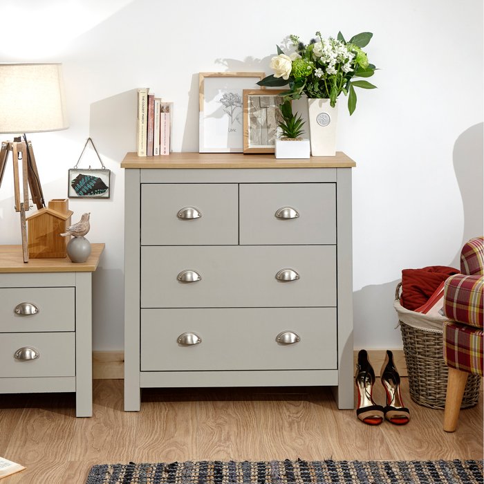 The Range | GFW Lancaster Chest of Drawers Grey GFW Lancaster Chest of Drawers Grey