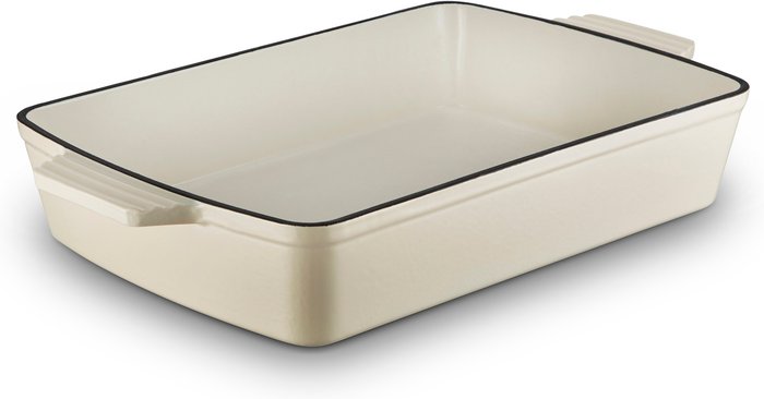 The Range | Barbary & Oak Barbary & Oak 39Cm Cast Iron Roaster - Cream Barbary & Oak Barbary & Oak 39Cm Cast Iron Roaster - Cream